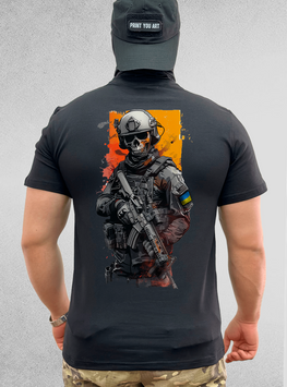 Футболка "Захисник" Чорний S фото