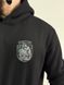 Худі на флісі, Чорний, 2XL, Зима. На флісі, З 2 принтами
