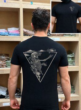 Чоловіча футболка &laquo;Оператор&raquo; з військовим принтом Чорна  фото