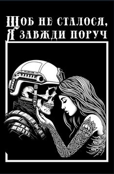 Флаг Баннер "Чтобы не произошло, я всегда рядом" 100x70 Односторонній фото