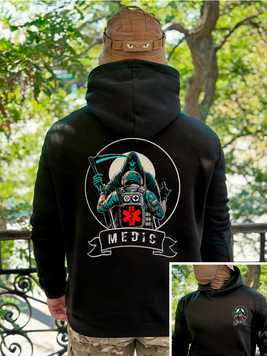 Худи на флисе "MEDIC" Чорний S фото