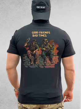 Футболка "Good friends" Чорний S фото