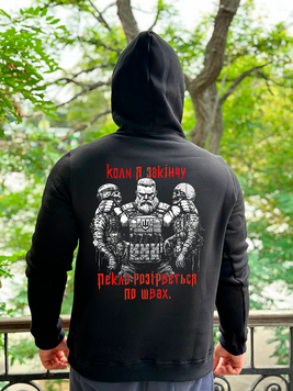 Худі на флісі Коли з закінчу.." Чорний S фото