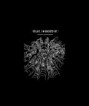 Наклейка "Relax, I`M BACKED UP" A9 (6*6 см) фото