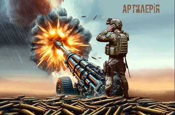Флаг Баннер "Артиллерия" 100x70 Односторонній фото