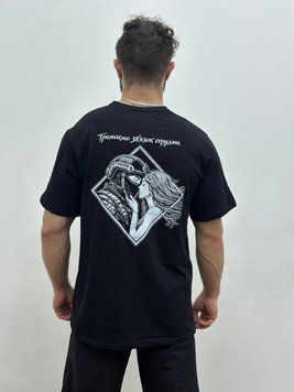 Чоловіча футболка з військовим принтом, Чорний, 2XL, 95% бавовна 5% еластін