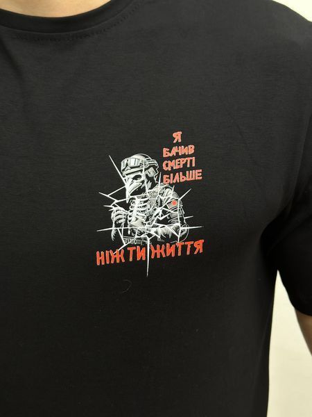 Мужская футболка с военным принтом, Черный, 5XL, 95% хлопок 5% эластан