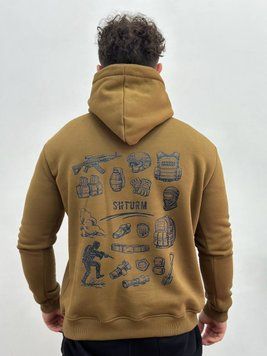 Худі на флісі, Койот, M, Зима. На флісі
