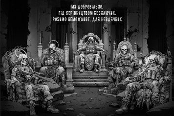 Флаг Баннер "МЫ ДОБРОВОЛЬНО..." 100x70 Односторонній фото