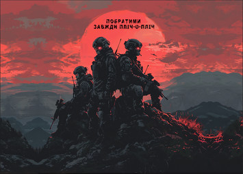 Флаг Баннер "Всегда бок о бок" 100x70 Односторонній фото