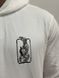 Худи тринитка, Белый, 2XL, Весна. Трехнитка, З 2 принтами