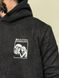 Худи на флисе, Чорний мармур, 2XL, Зима. На флисе, З 2 принтами