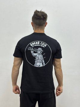 Мужская футболка с военным принтом, Черный, L, 95% хлопок 5% эластан